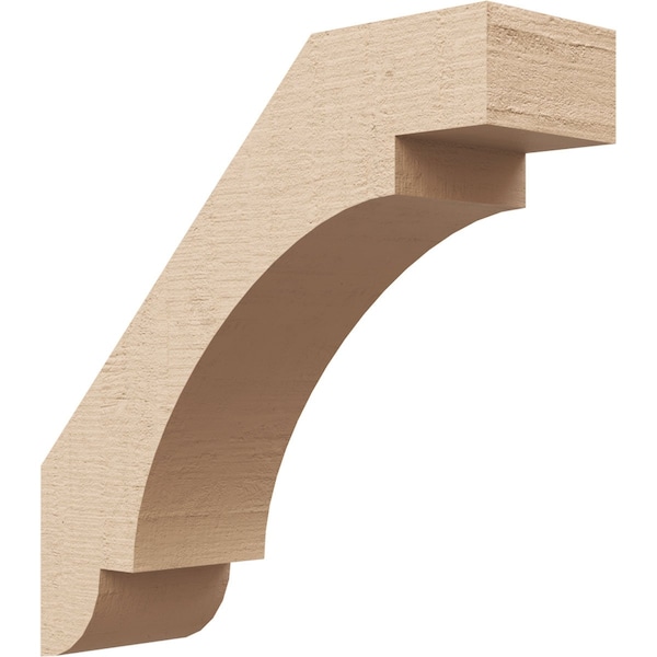 Ekena Millwork 3-inch W x 10-inch D x 10-inch H Aspen Rough Cedar Woodgrain TimberThane Knee Brace, Primed BRCUR03X10X10ASPRCPR - main